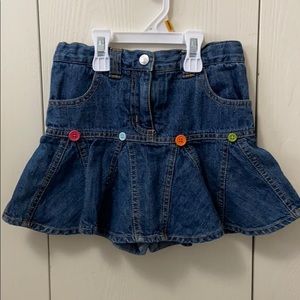 Gymboree Flared Denim Skort with Buttons
